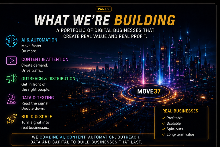 What Move37 is building — products, brands and tools across niches.
